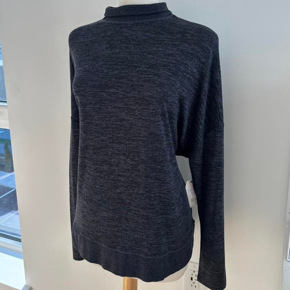 Time and Tru Dark Gray Long Sleeved Mock Neck Sweater Sz XL NWT